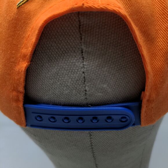 Unbranded Men's Snapback Hat Orange Adjustable Executive Beach Embroidered Logo - Picture 9 of 11